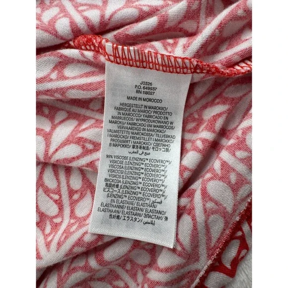 Boden Amelie Print Fit Flare Jersey Dress Women's 10R Red Casual Short Sleeve - Picture 4 of 8